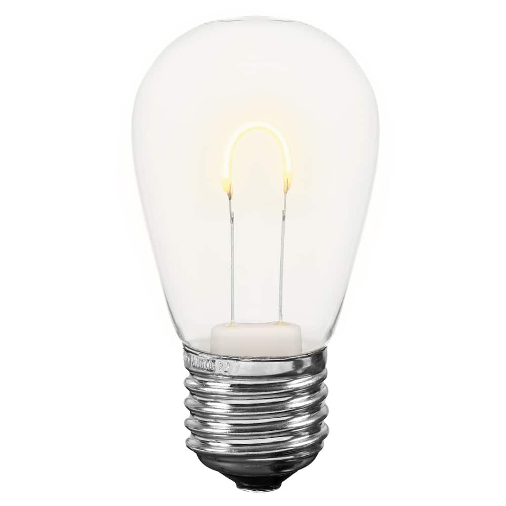 25 Pack LED S14 Outdoor Patio Edison Replacement Bulbs, Warm White, E26 Base
