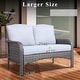 preview thumbnail 33 of 60, OVIOS 4-piece Water-Resistant Wicker Deep Seating Outdoor Sofa Set