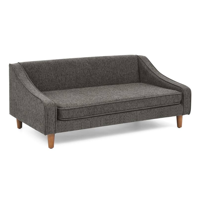 Durable Elevated Dog Sofa Bed,Pet sofa with modern irregular armrest design,Comfortable soft dog sofa-Dark Gray