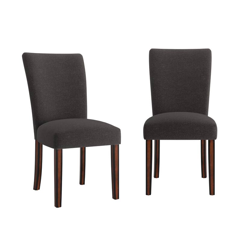Dinant Upholstered Parsons Dining Chairs (Set of 2) - Dark Grey Fabric