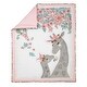preview thumbnail 3 of 8, Lambs & Ivy Giraffe and a Half Pink/Gray 4-Piece Nursery Baby Crib Bedding Set
