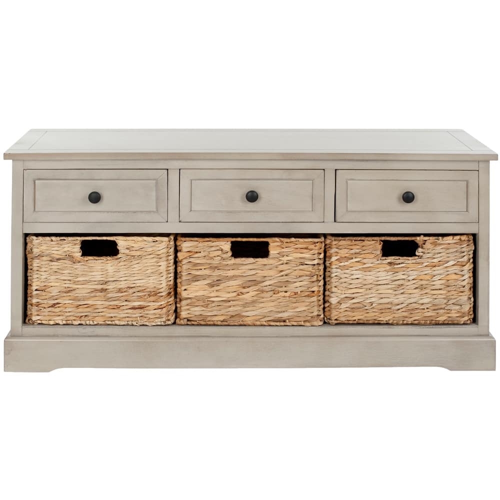 SAFAVIEH Ara Grey 3-Drawer Storage Unit - 42.1" x 15.4" x 19.7" - 42Wx15Dx20H