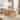Willow Boho Dining Table for 6 with Solid Wood Legs, Dining Table with Bohemian Rattan Accent