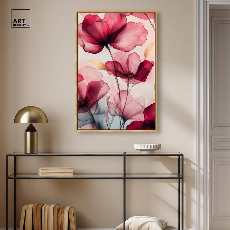Chiffon Cherry Charm Canvas by Art Remedy