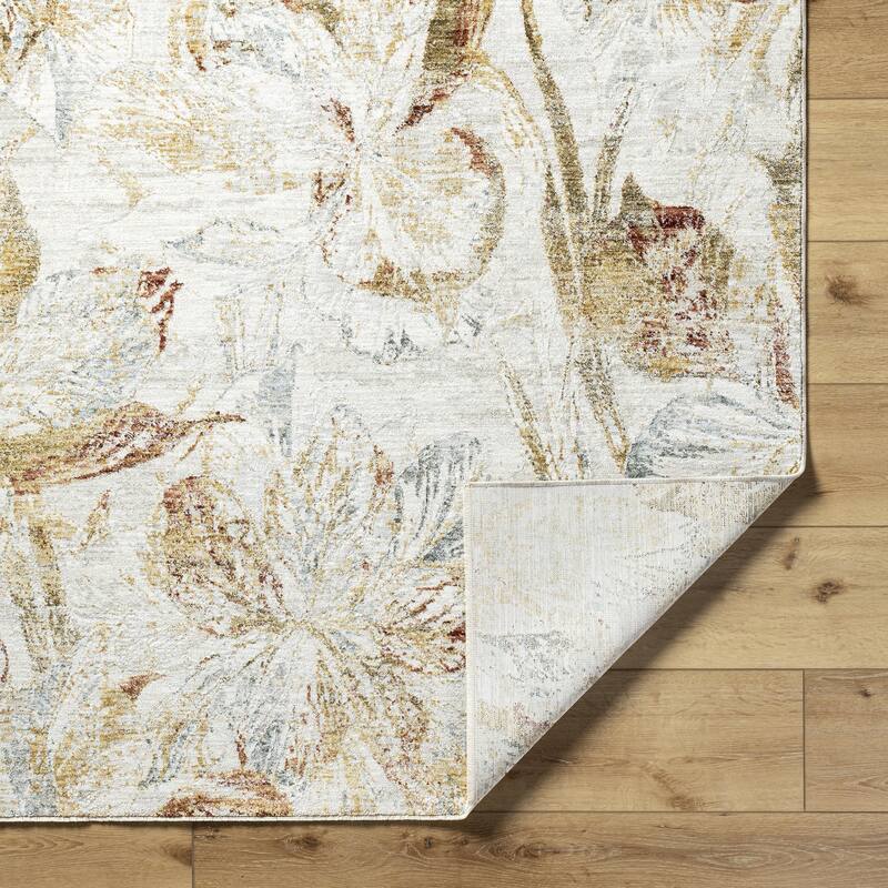 Krysten Coastal Floral and Botanical Area Rug