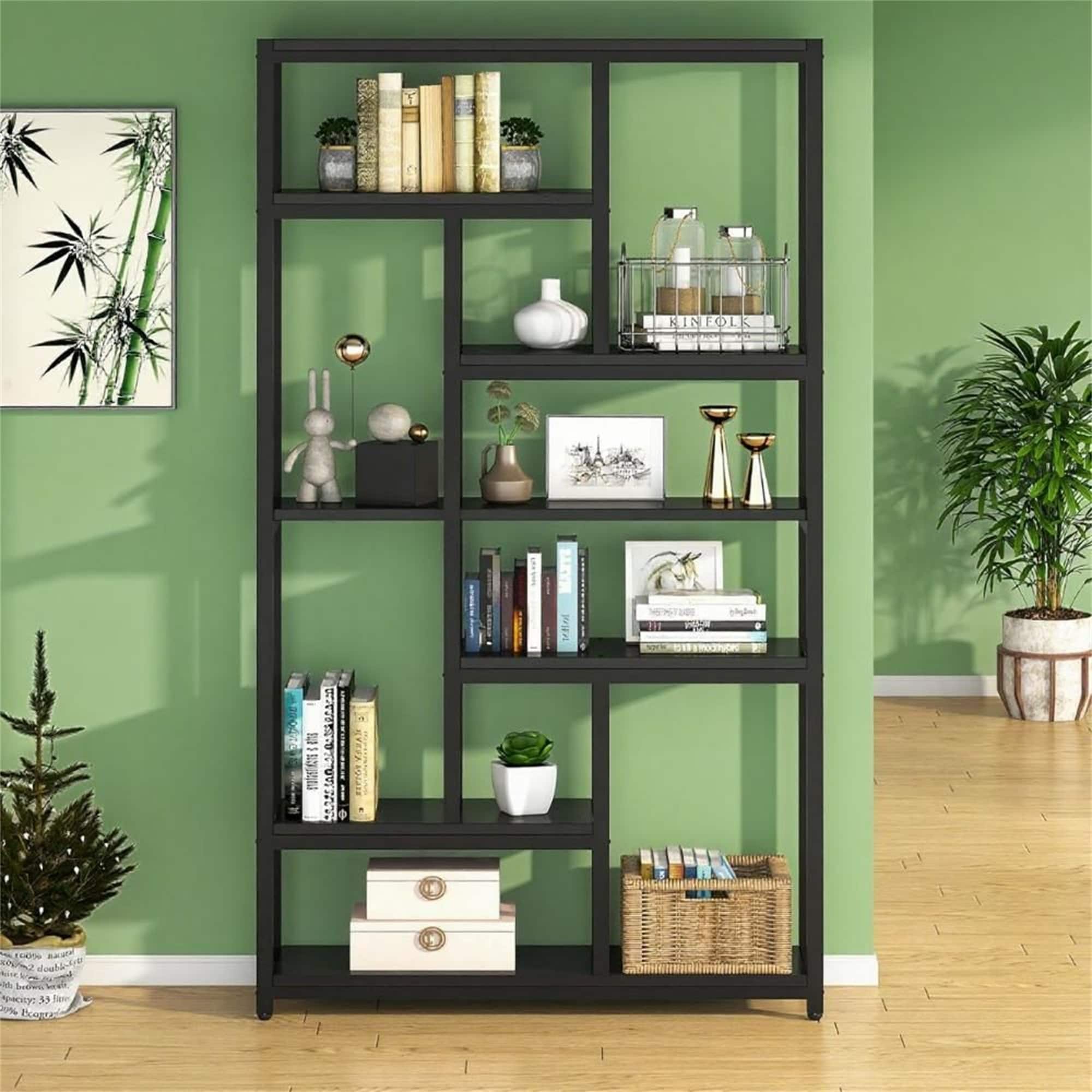 78.7" Industrial 7-Shelf Bookcase