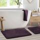 Clara Clark Ultra Soft Plush Bathroom Rug - Non-Slip, Velvet, Memory Foam Bath Mat - Set of 2