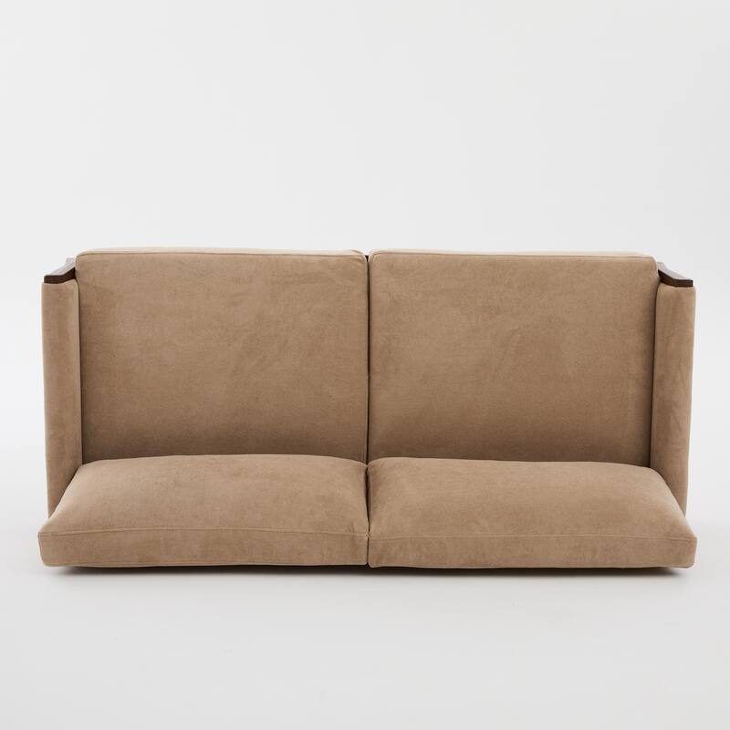 Christopher Knight Home - Mid-Century Modern 3-Seater 74" Upholstered Sofa with Solid Wood Frame