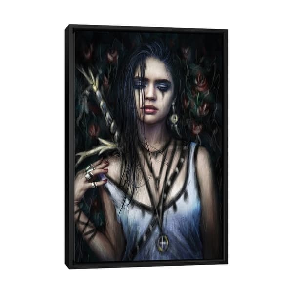 slide 2 of 12, iCanvas "In The Rose Garden" by Justin Gedak Framed Black - 40x26