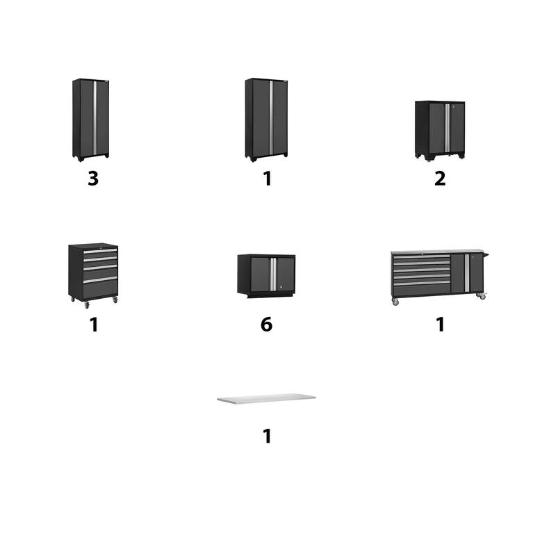 NewAge Products Bold Series 276" W x 18" D 15 Piece Garage Cabinet Set