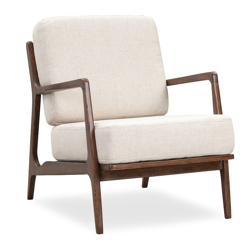 Poly & Bark Verity 25" Fabric Lounge Chair - Solid Wood Frame