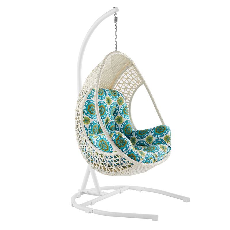 Hanging Egg Chair, Patio Wicker Hanging Basket Swing Chair