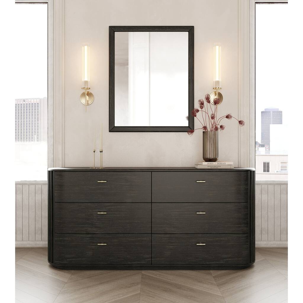 Modrest Fields Modern Black Acacia Dresser