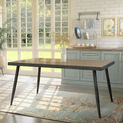 Carson Carrington Bolgheri Mid-Century Dark Brown 64-inch Wood Dining Table