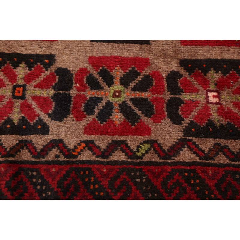 ECARPETGALLERY Hand-knotted Baluch Tan Wool Rug - 3'5 x 6'3