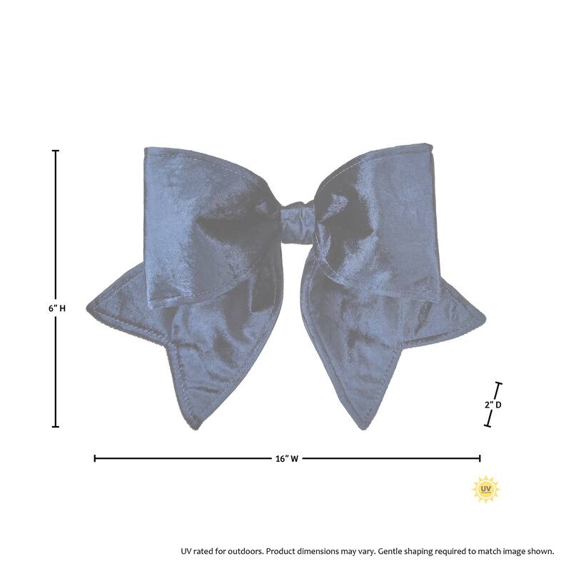 16" Outdoor Velvet UV Bow