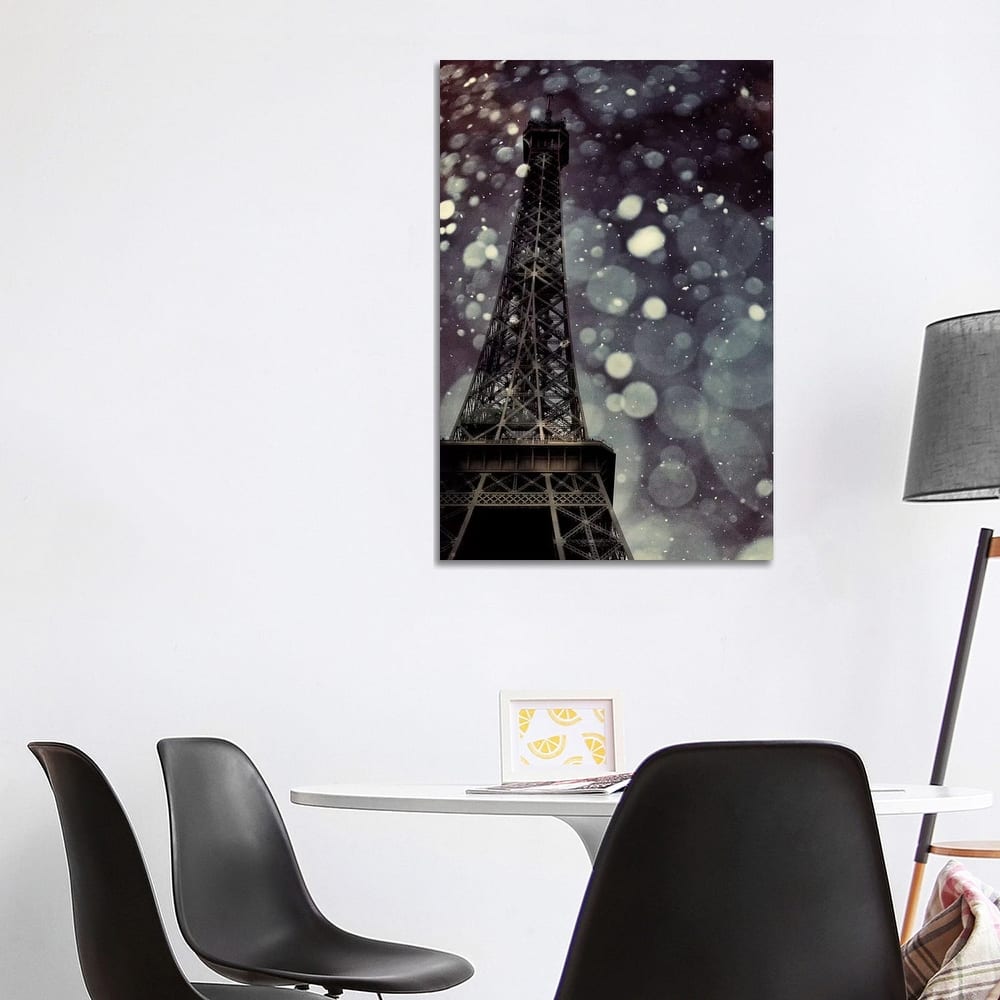 iCanvas "Paris Is Snowing" by Chelsea Victoria Canvas Print