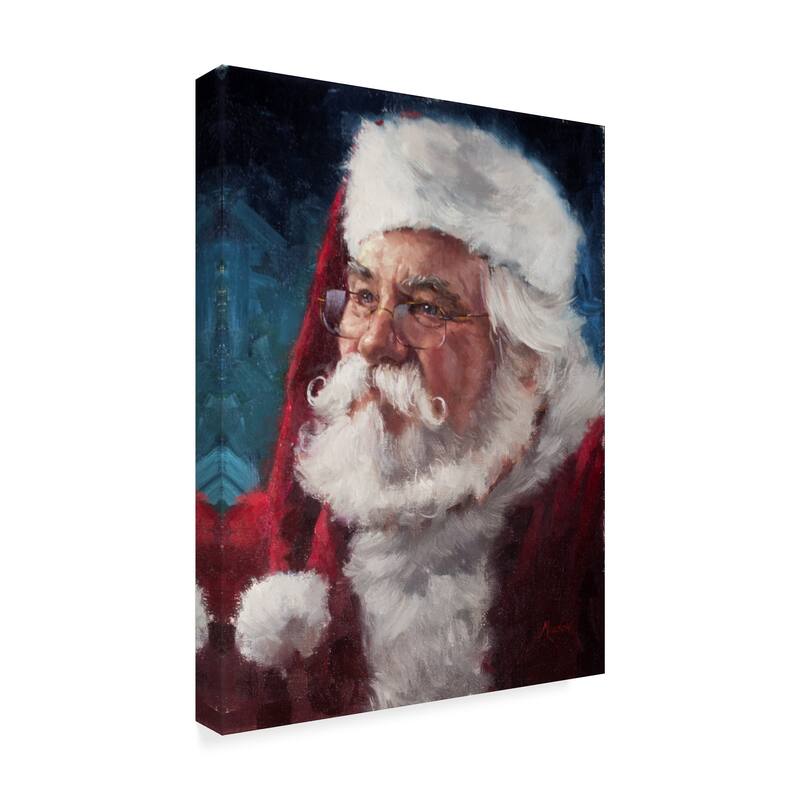 Meadowpaint 'Elderly Santa Portrait' Canvas Art