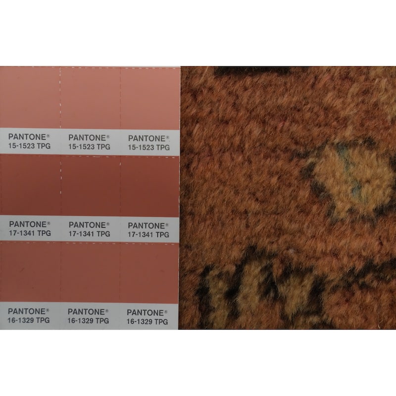 Hand Knotted Oriental 100% Wool Carpet Traditional Floral Oranges & Rust Tabriz Area Rug - 12' 10'' X 10' 0''