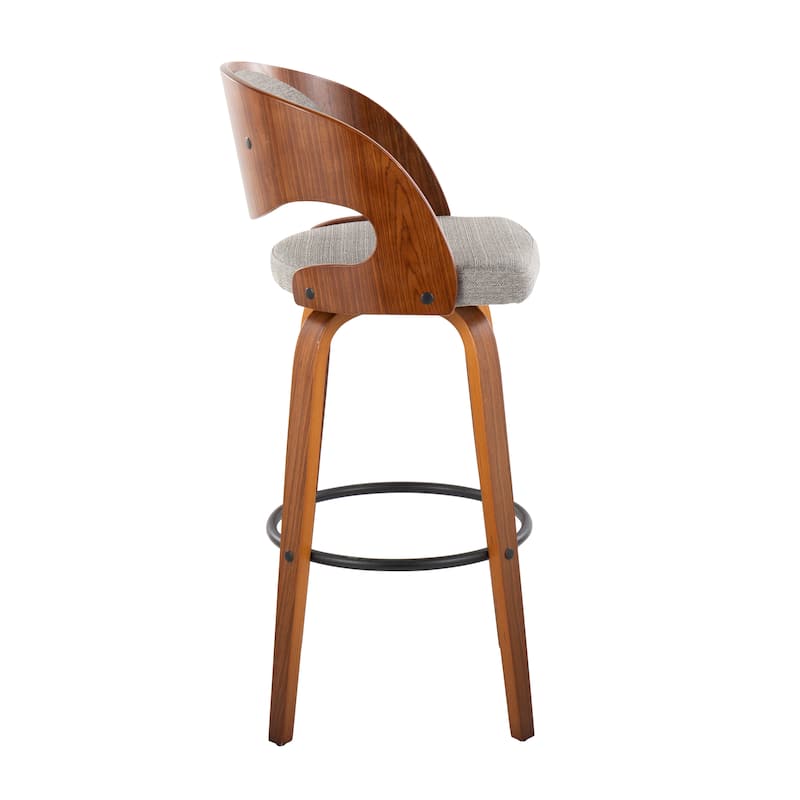 Carson Carrington Visby 30" Fixed-Height Bar Stool with Bent Wood Legs (Set of 2)