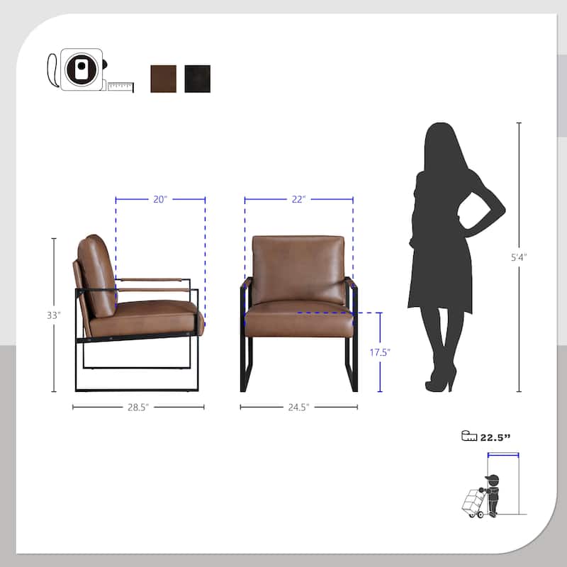 Talbot Faux Leather Accent Chair