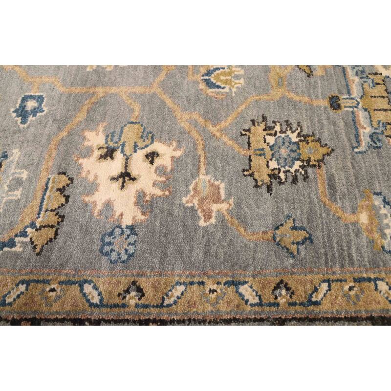 ECARPETGALLERY Hand-knotted Finest Agra Jaipur Grey Wool Rug - 7'9 x 9'7