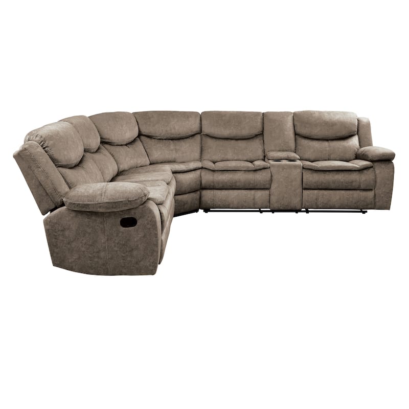 Ember Reclining Sectional Sofa with Console
