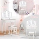 preview thumbnail 4 of 8, Toddlers and Kids Vanity Set with 3 Mirrors and Stool
