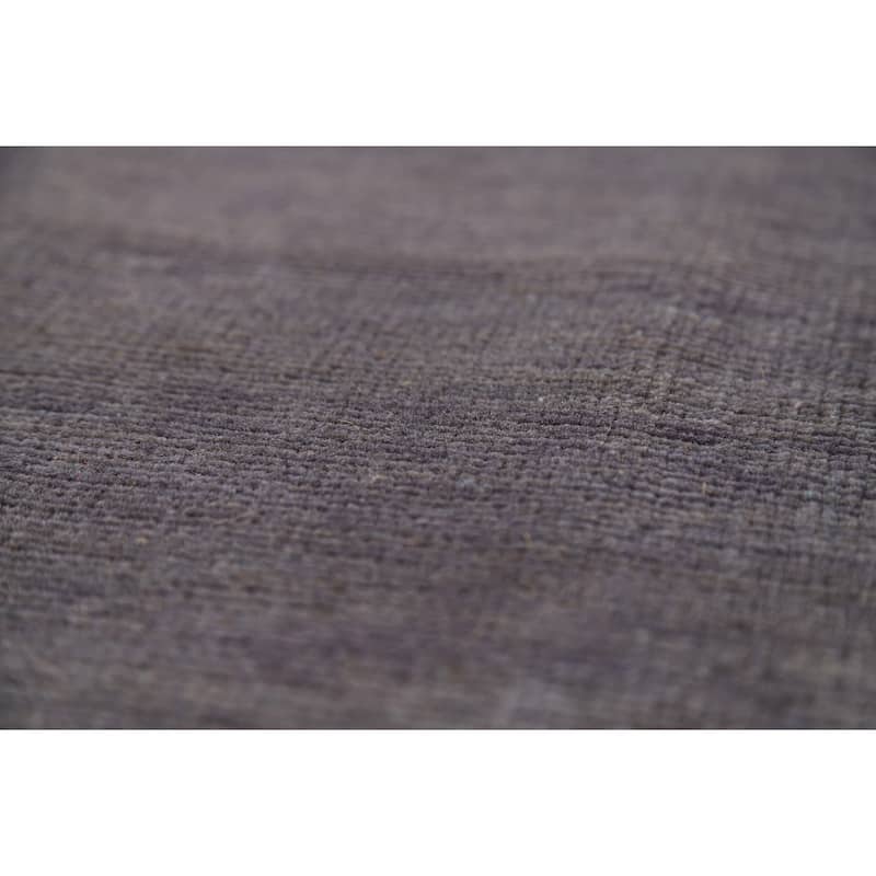 Gray Blue Modern Gabbeh Oriental Area Rug Hand-Knotted Wool Carpet - 5'0" x 6'8"