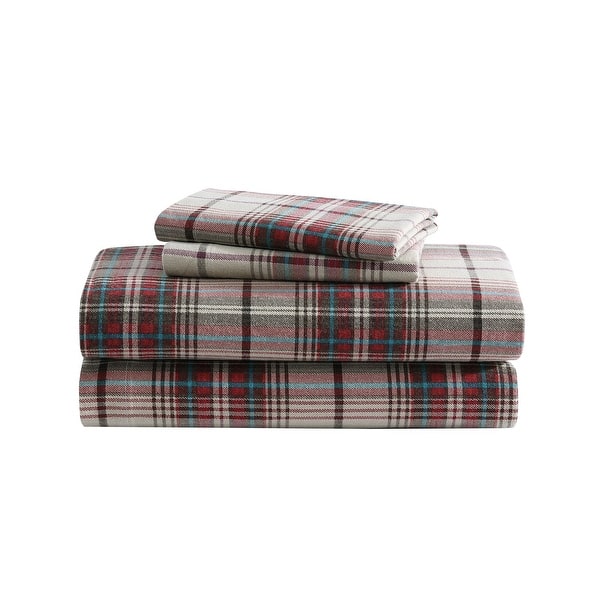 slide 2 of 8, Eddie Bauer Printed Cotton Flannel Sheet Set Queen - Montlake