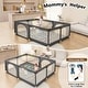 preview thumbnail 1 of 5, Infant 79"x79" 4-Panel Baby Playpen Spacious & Secure Foldable Playard Grey Grey