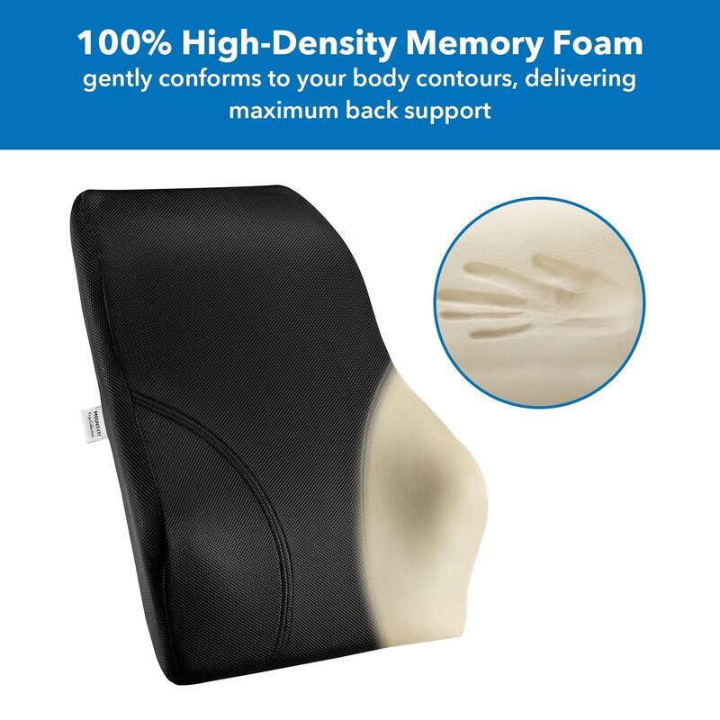 Mount-It! Ergo Collection Memory Foam Full-Back Cushion, Black (MI-1106)