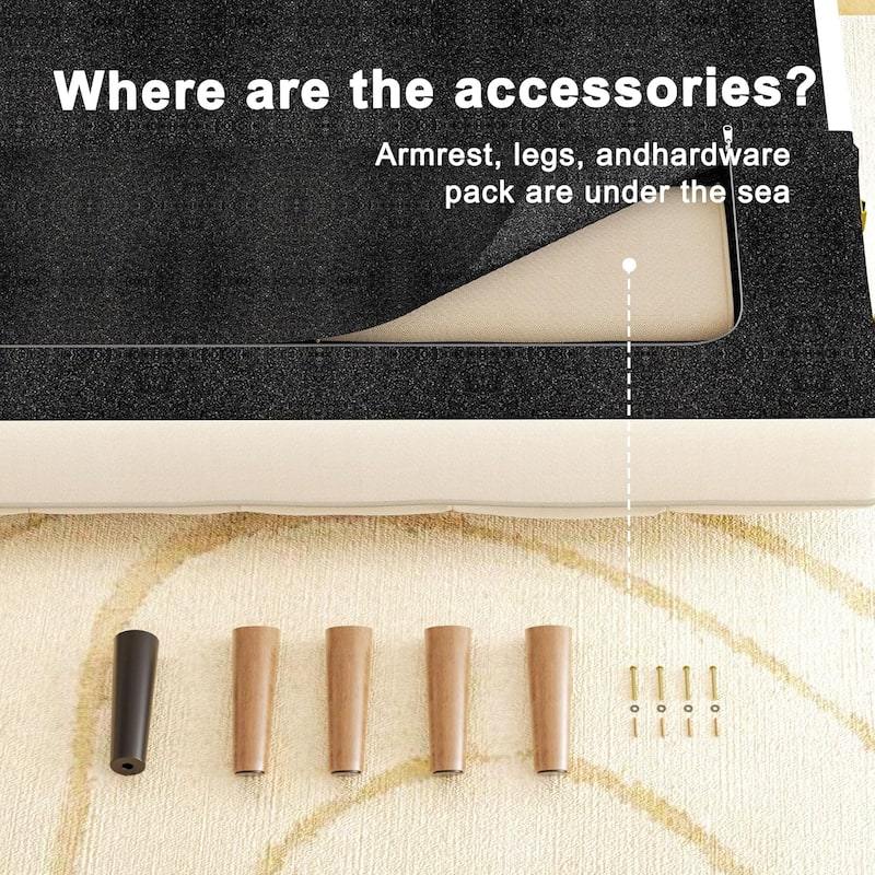 75″ Convertible Futon Sofa Bed, Small Futon Couch with Adjustable Backrest, Sleeper Sofa Couches for Small Living Room, Office