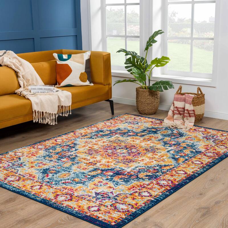 Hauteloom Istanbul Collection Vintage Oriental Traditional Medallion Area Rug