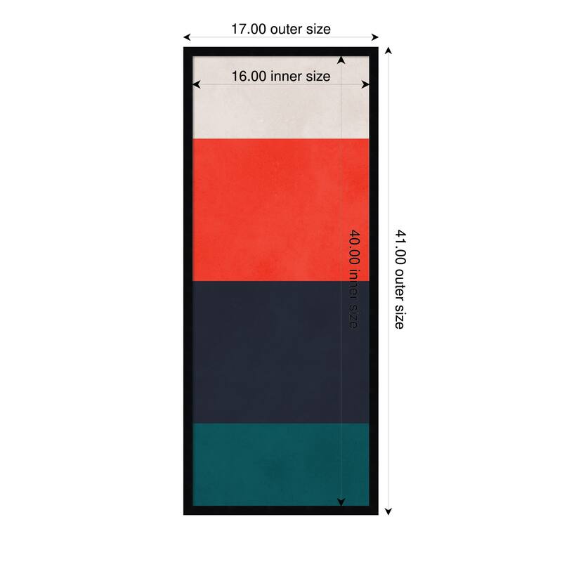 Amanti Art Framed Fabric Pinboard Overlapping geometry 4 by Vitor Costa Printed Bulletin Board - Board Size 16 x 40