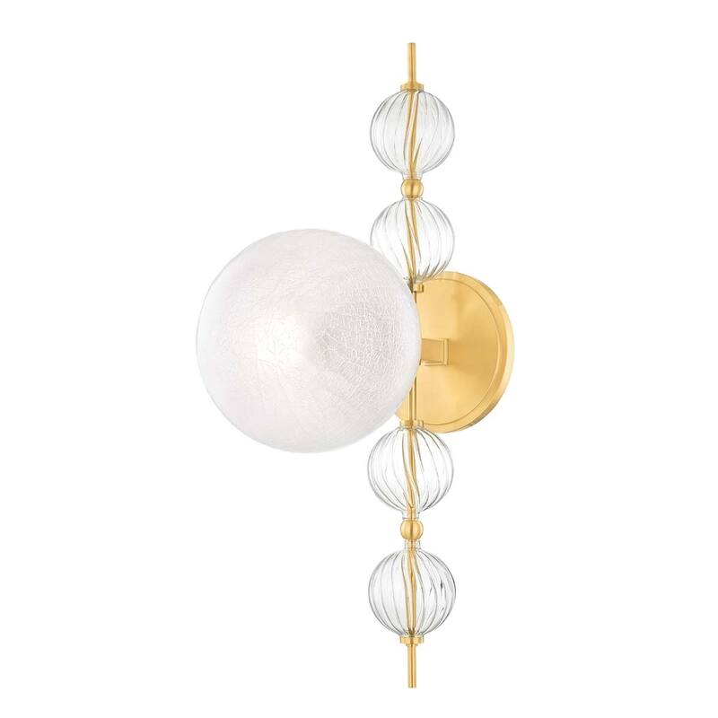 Hudson Valley Lighting Calypso Single Light 22" Tall Wall Sconce - Aged Brass