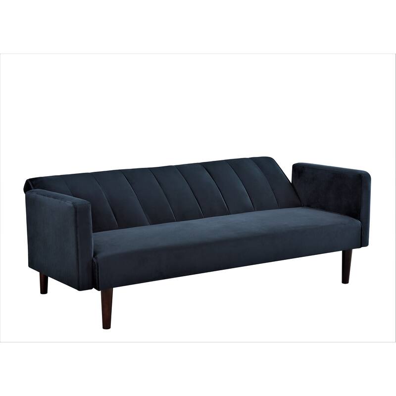 Gelbero Striped Velvet Sofa Bed Sleeper