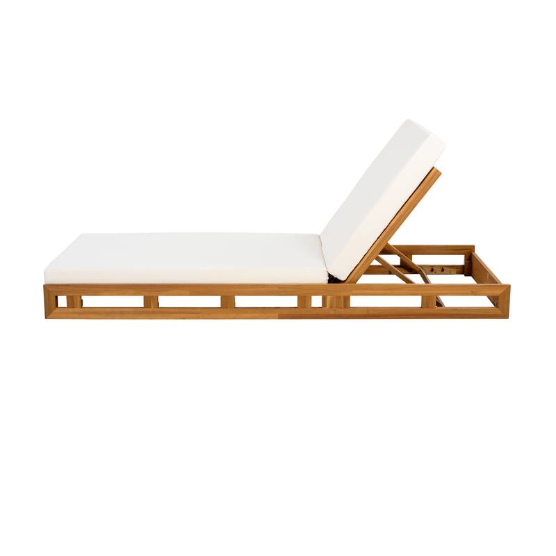 Christopher Knight Home - Evelyn Acacia Wood Patio Chaise Lounge Set