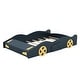 preview thumbnail 13 of 12, Full Size Race Car-Shaped Platform Bed Yellow Wheel Decoration and Race Car-Shaped Children Bed with Wheels & Storage