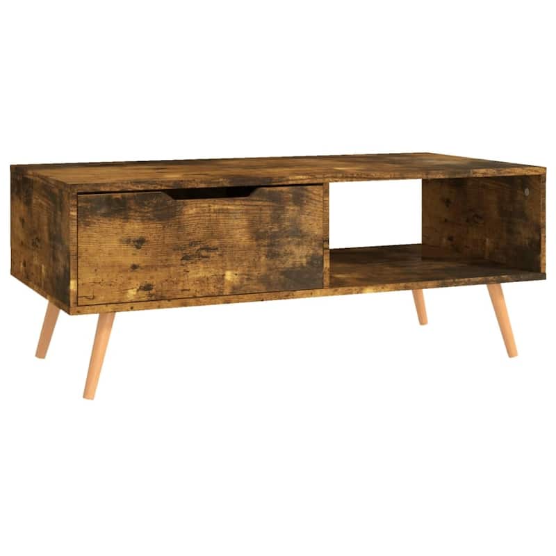 vidaXL Coffee Table End Table Living Room Accent Sofa Table Engineered Wood - 39.4" x 19.5" x 16.9"