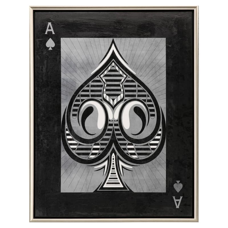 Ace - Exclusive Giclee on Canvas from the Libby Langdon Collection - 42 X 32 X 3 - Plastic - Silver