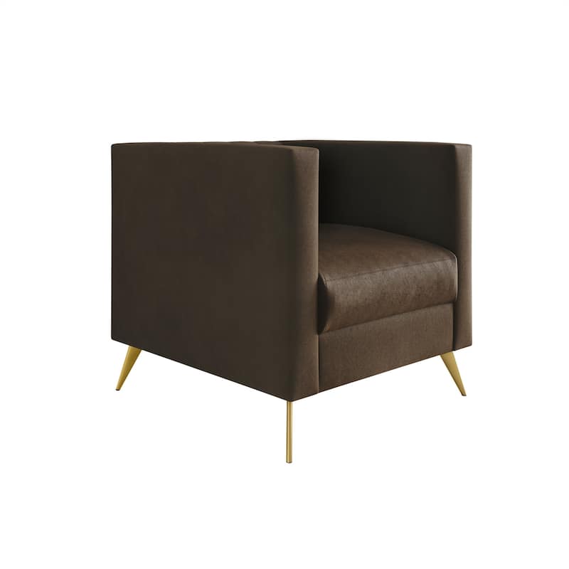 Clayfell Weiss Velvet Square Arm Chair/ Loveseat/ Sofa