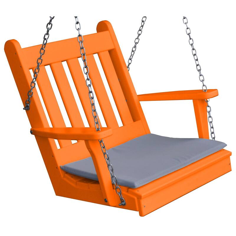 Poly Traditional English Chair Swing - Orange