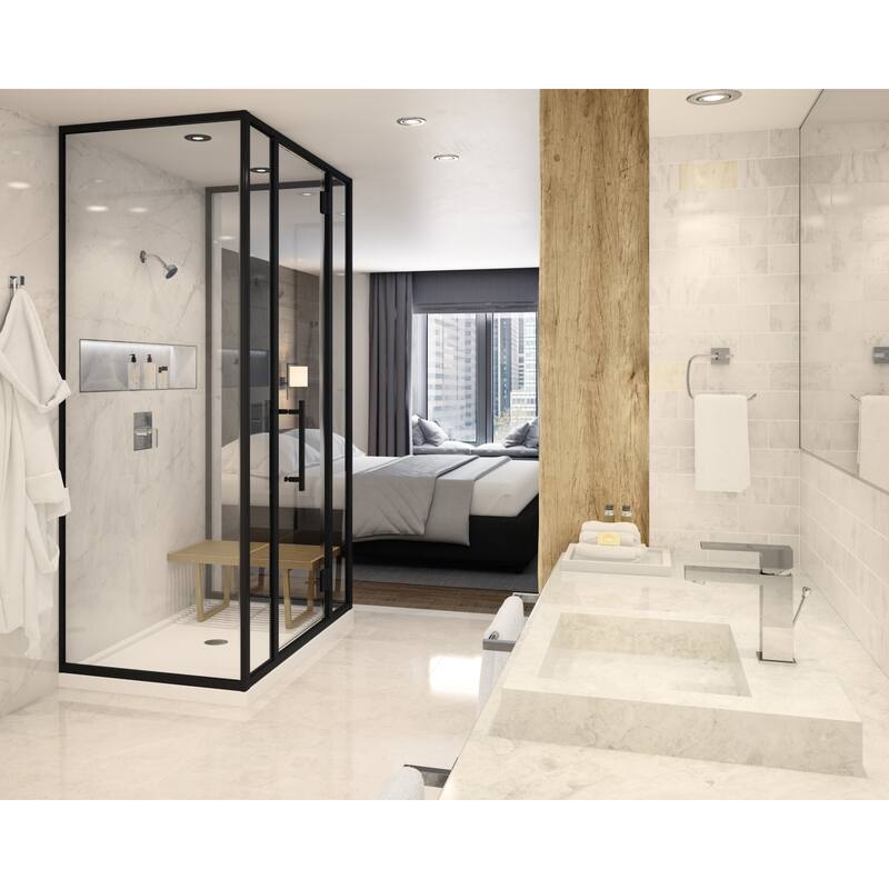 Symmons Duro Bathroom Hardware Set - Includes Towel Bar, Robe Hook,