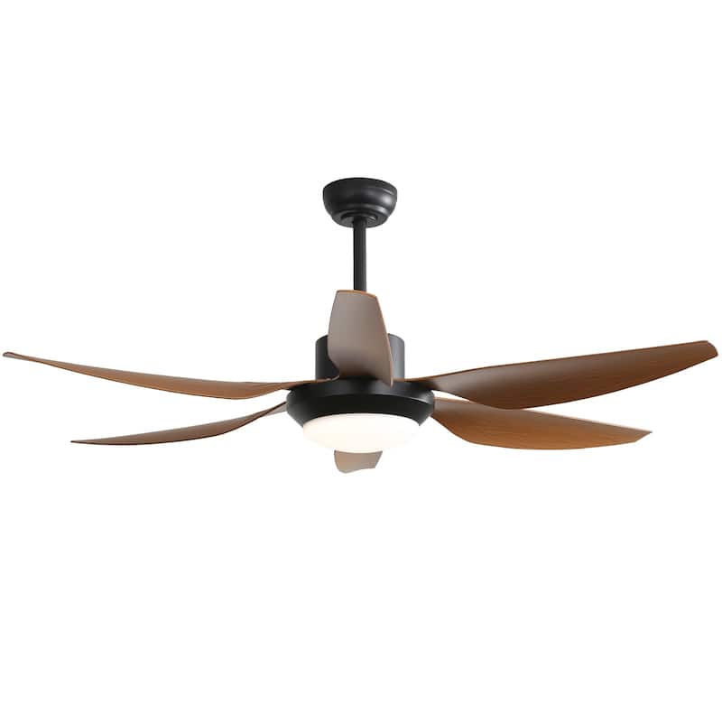 54-inch Indoor Modern Ceiling Fan with Light and Remote, LED Dimmable, 6 ABS Blades