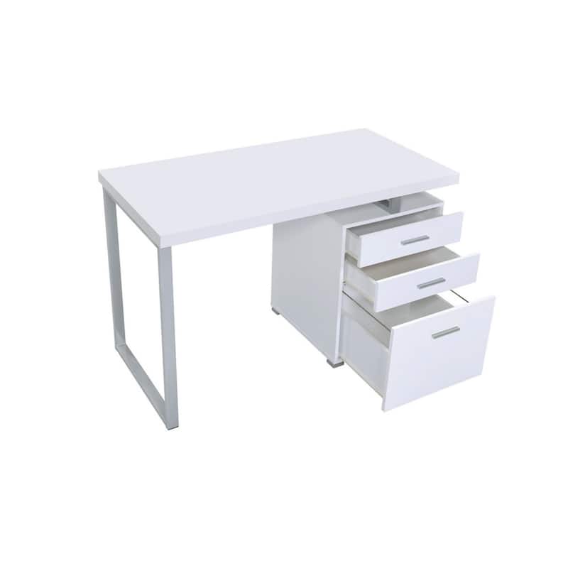 Superb white Office Desk with Reversible Set-Up