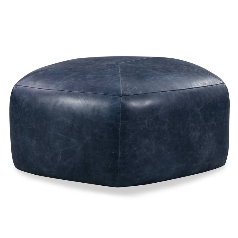Poly & Bark Porto Ottoman - Full Grain Genuine Italian Leather