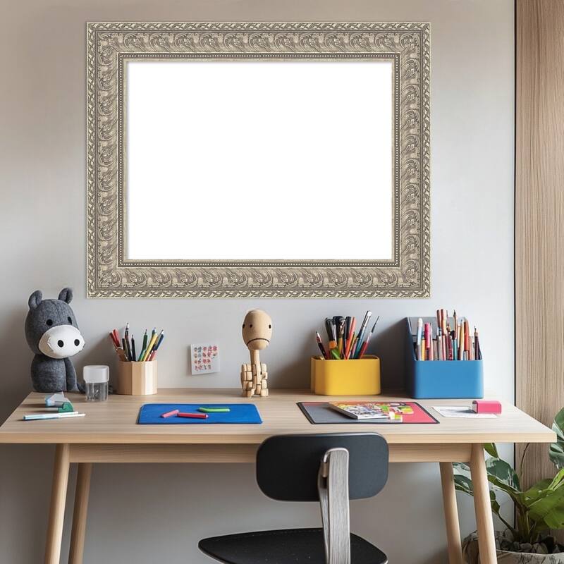 Sydney Silver Framed Dry Erase Magnetic Board