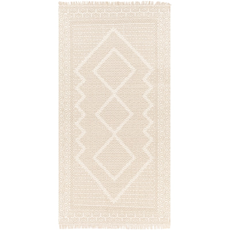Joe Traditional Area Rug - Tan/Cream - 8' 10" x 12'