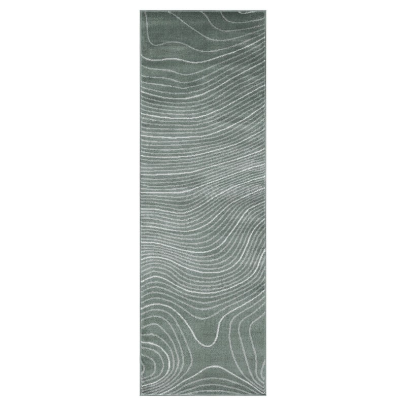 Superior Veer Modern Abstract Wood Grain Indoor Runner or Area Rug